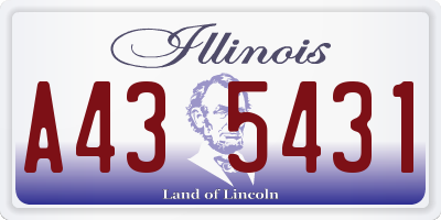 IL license plate A435431