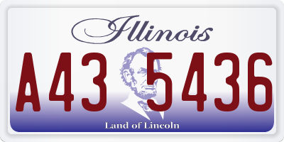 IL license plate A435436