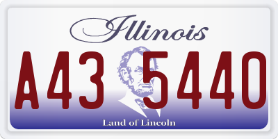 IL license plate A435440