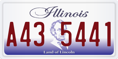 IL license plate A435441