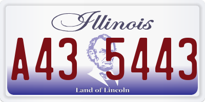 IL license plate A435443
