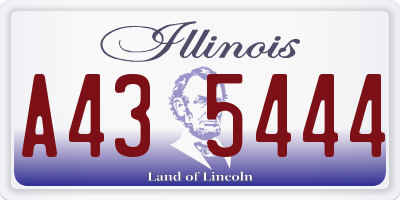 IL license plate A435444
