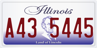 IL license plate A435445