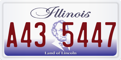IL license plate A435447