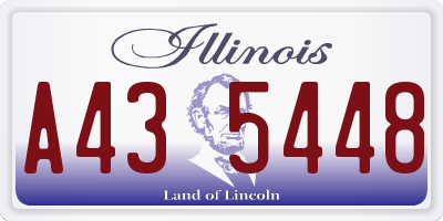 IL license plate A435448