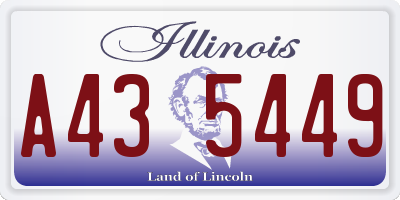 IL license plate A435449