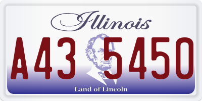 IL license plate A435450