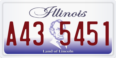 IL license plate A435451