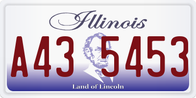 IL license plate A435453