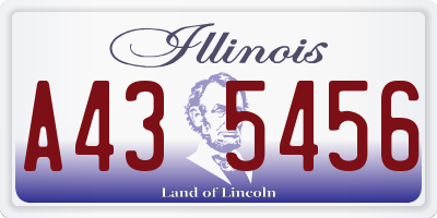IL license plate A435456
