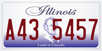 IL license plate A435457