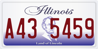 IL license plate A435459