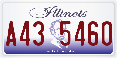 IL license plate A435460