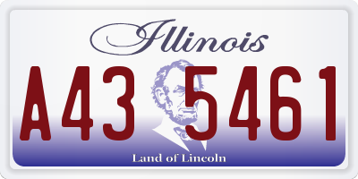 IL license plate A435461