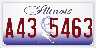 IL license plate A435463