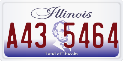 IL license plate A435464
