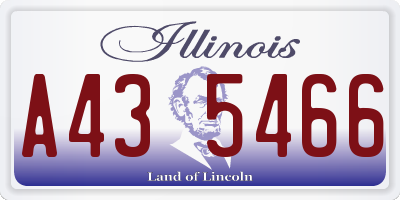 IL license plate A435466
