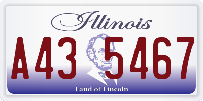 IL license plate A435467