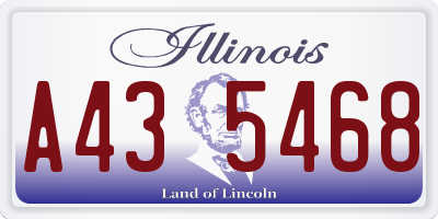 IL license plate A435468