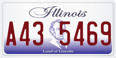 IL license plate A435469