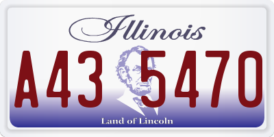 IL license plate A435470