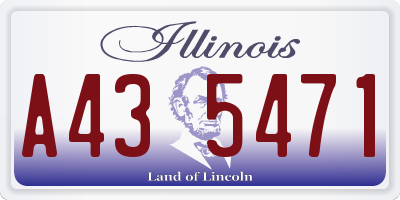 IL license plate A435471