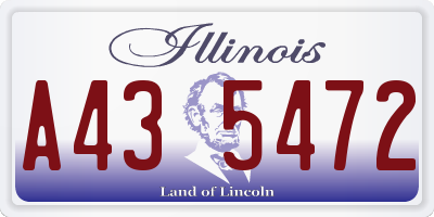 IL license plate A435472