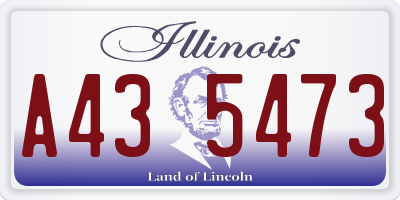IL license plate A435473