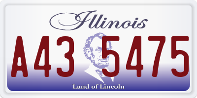 IL license plate A435475