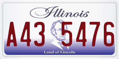 IL license plate A435476