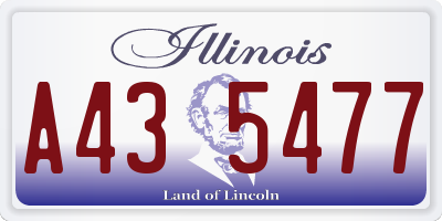 IL license plate A435477