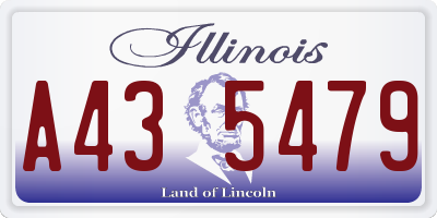 IL license plate A435479