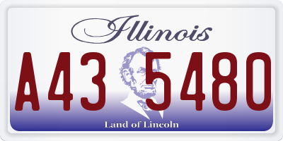 IL license plate A435480