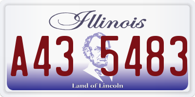 IL license plate A435483