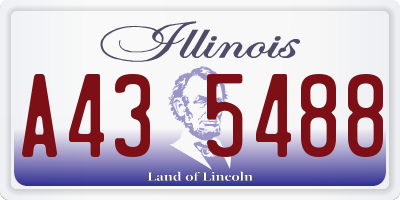 IL license plate A435488
