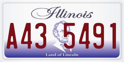 IL license plate A435491