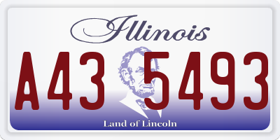 IL license plate A435493