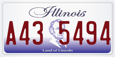 IL license plate A435494
