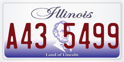 IL license plate A435499