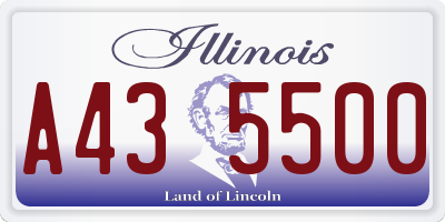 IL license plate A435500