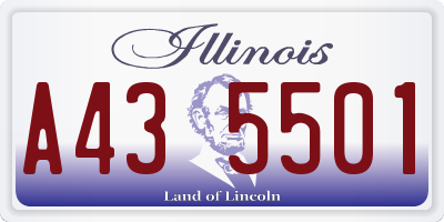 IL license plate A435501