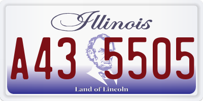 IL license plate A435505