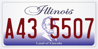 IL license plate A435507