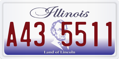 IL license plate A435511