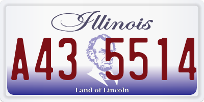 IL license plate A435514