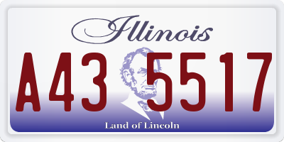 IL license plate A435517