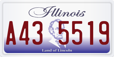 IL license plate A435519