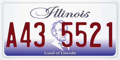 IL license plate A435521
