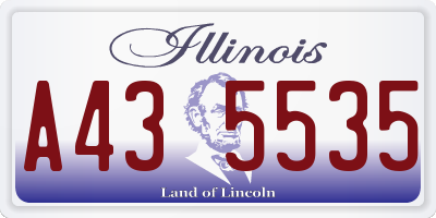 IL license plate A435535