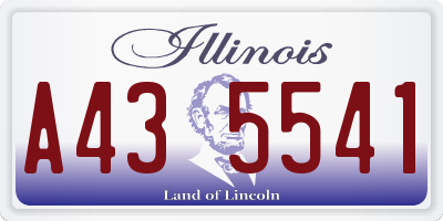 IL license plate A435541